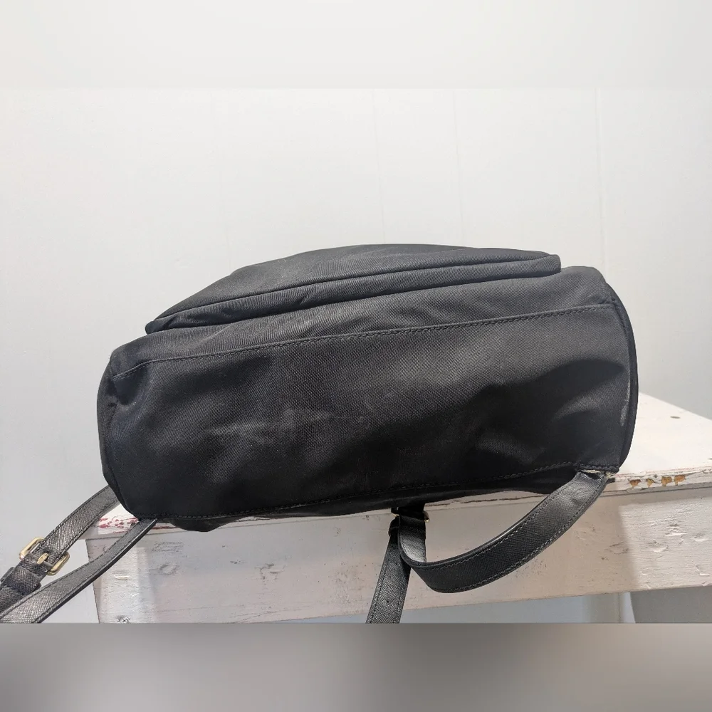 Kate Spade Black Nylon Backpack Laptop Travel Work‎ Bag